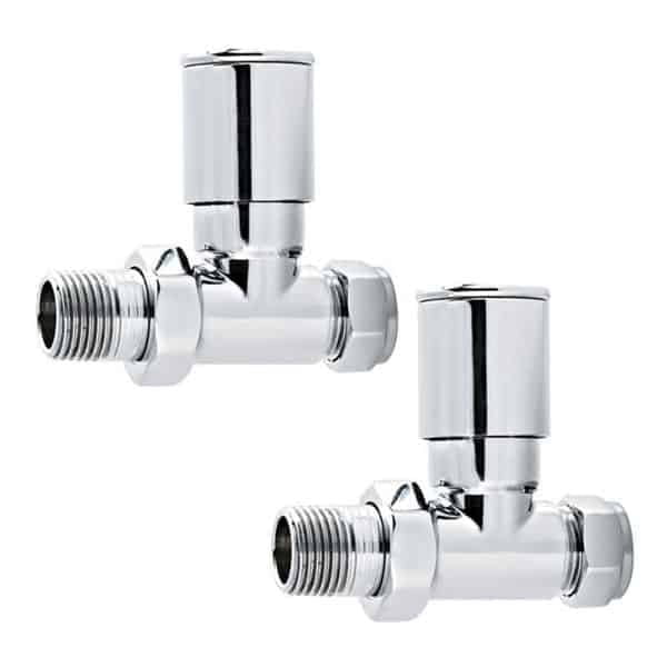 Quality Straight Chrome Radiator Valves, Round Type, Solid Brass, 1/2″ BSP 15mm Best Quality & Price, Energy Saving / Economic To Run Buy Online From Adax SolAire UK Shop 2