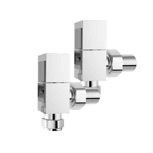 Quality Angled Chrome Radiator Valves, Square Type, Solid Brass, 1/2″ BSP 15mm Best Quality & Price, Energy Saving / Economic To Run Buy Online From Adax SolAire UK Shop 3