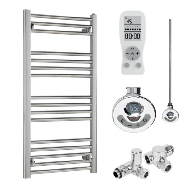 Bray Straight Heated Towel Rail / Warmer, Chrome – Dual Fuel, Thermostat + Timer Best Quality & Price, Energy Saving / Economic To Run Buy Online From Adax SolAire UK Shop 6