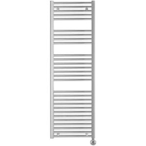 Bray Straight Chrome Thermostatic Electric Towel Rail With Timer, Remote