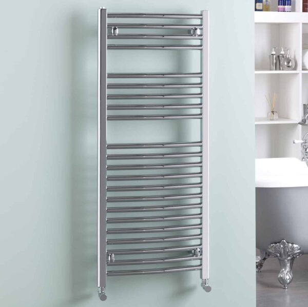 BRAY Curved Towel Warmer / Heated Towel Rail Radiator, Chrome – Central Heating Best Quality & Price, Energy Saving / Economic To Run Buy Online From Adax SolAire UK Shop 4