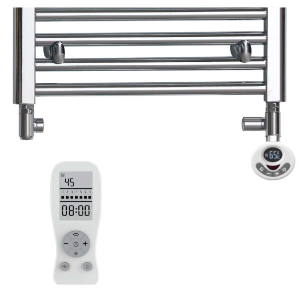 Bray Straight Heated Towel Rail / Warmer, White – Dual Fuel, Thermostat + Timer Best Quality & Price, Energy Saving / Economic To Run Buy Online From Adax SolAire UK Shop 16