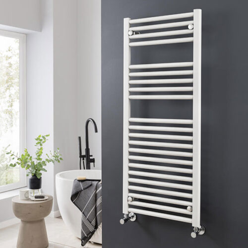 Bray Straight Towel Warmer / Heated Towel Rail Radiator, White – Central Heating Best Quality & Price, Energy Saving / Economic To Run Buy Online From Adax SolAire UK Shop 2