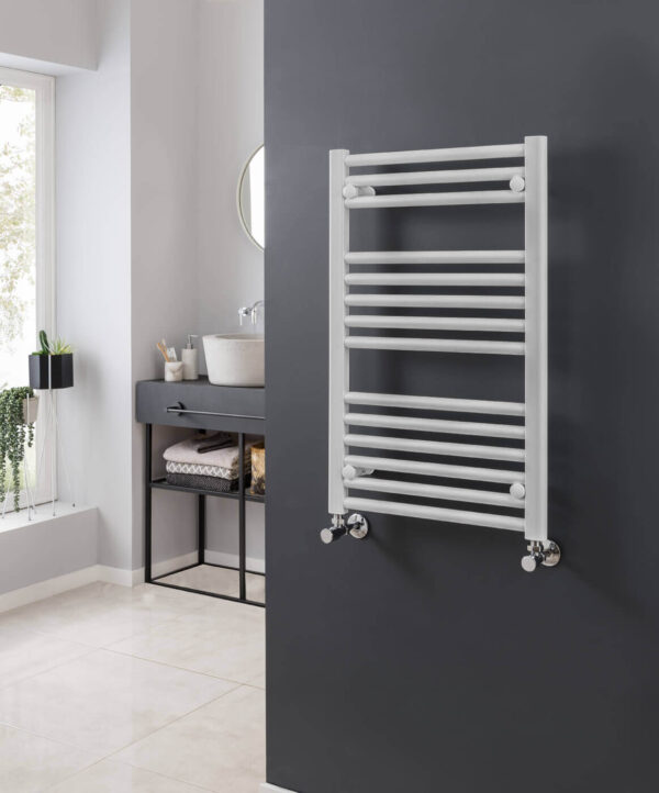 Bray Straight Towel Warmer / Heated Towel Rail Radiator, White – Central Heating Best Quality & Price, Energy Saving / Economic To Run Buy Online From Adax SolAire UK Shop 5