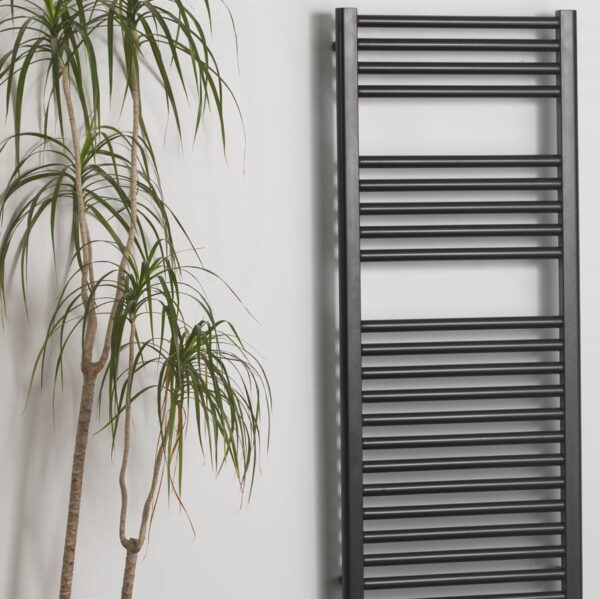 Bray Black Straight Towel Warmer / Heated Towel Rail Radiator – Dual Fuel, Thermostat + Timer Best Quality & Price, Energy Saving / Economic To Run Buy Online From Adax SolAire UK Shop 19
