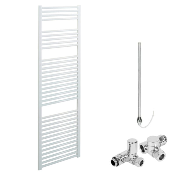 Bray Straight or Flat Heated Towel Rail / Warmer, White – Dual Fuel, Electric Best Quality & Price, Energy Saving / Economic To Run Buy Online From Adax SolAire UK Shop 6