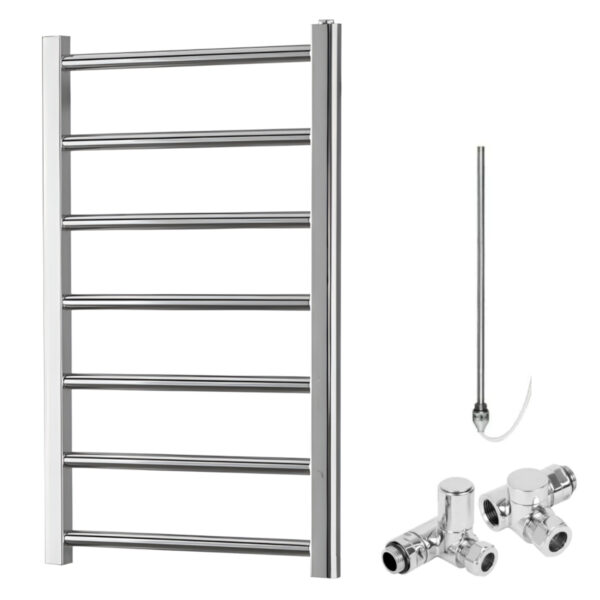 Alpine Chrome Modern Towel Warmer / Heated Towel Rail – Dual Fuel, Electric Best Quality & Price, Energy Saving / Economic To Run Buy Online From Adax SolAire UK Shop 4