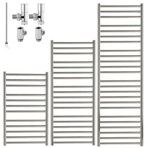 Braddan Stainless Steel Modern Towel Warmer / Heated Towel Rail – Dual Fuel, Electric Best Quality & Price, Energy Saving / Economic To Run Buy Online From Adax SolAire UK Shop