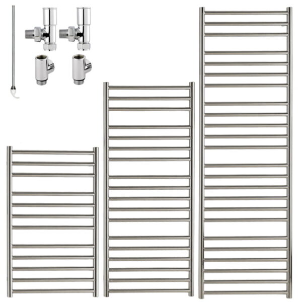 Braddan Stainless Steel Modern Towel Warmer / Heated Towel Rail – Dual Fuel, Electric Best Quality & Price, Energy Saving / Economic To Run Buy Online From Adax SolAire UK Shop 9