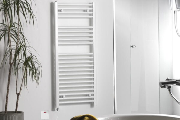 Bray Straight or Flat Heated Bathroom Towel Rail / Warmer / Radiator, White – Electric Best Quality & Price, Energy Saving / Economic To Run Buy Online From Adax SolAire UK Shop 15