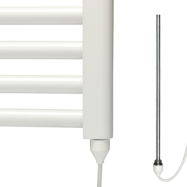 Bray Straight or Flat Heated Bathroom Towel Rail / Warmer / Radiator, White – Electric Best Quality & Price, Energy Saving / Economic To Run Buy Online From Adax SolAire UK Shop 5