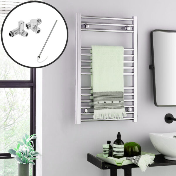 Bray Straight Flat Heated Towel Rail / Warmer / Radiator, Chrome – Dual Fuel Best Quality & Price, Energy Saving / Economic To Run Buy Online From Adax SolAire UK Shop 4