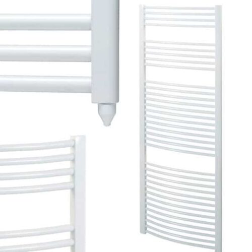 Bray Curved White Electric PTC Towel Rails 1