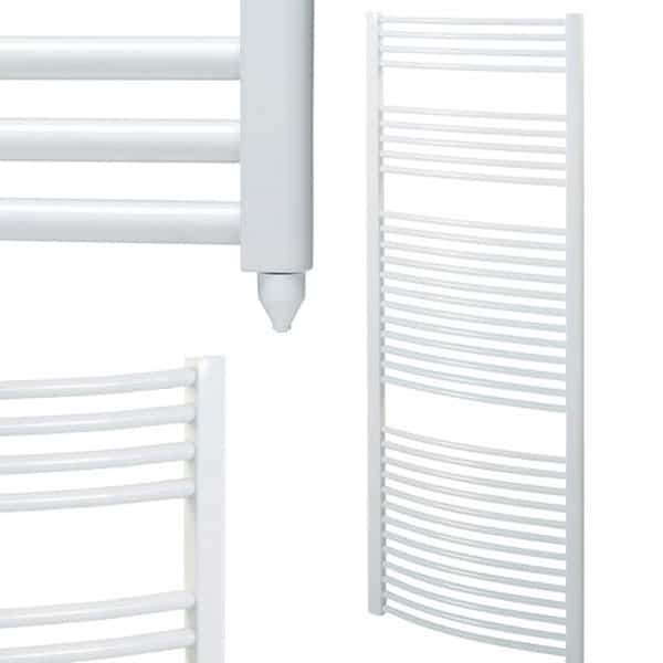Bray Curved Heated Towel Rail / Warmer / Radiator, White – Electric Best Quality & Price, Energy Saving / Economic To Run Buy Online From Adax SolAire UK Shop