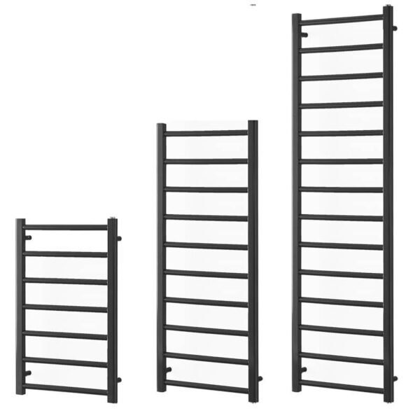 Alpine Heated Towel Rail - Central Heating | Anthracite, Round Tube