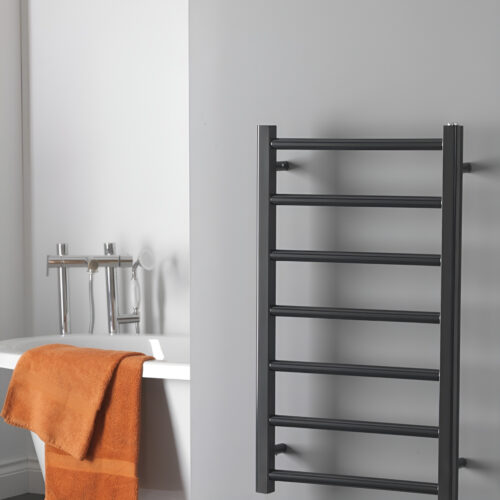 Alpine Anthracite Modern Heated Towel Rail / Warmer Bathroom Radiator – Central Heating Best Quality & Price, Energy Saving / Economic To Run Buy Online From Adax SolAire UK Shop 2