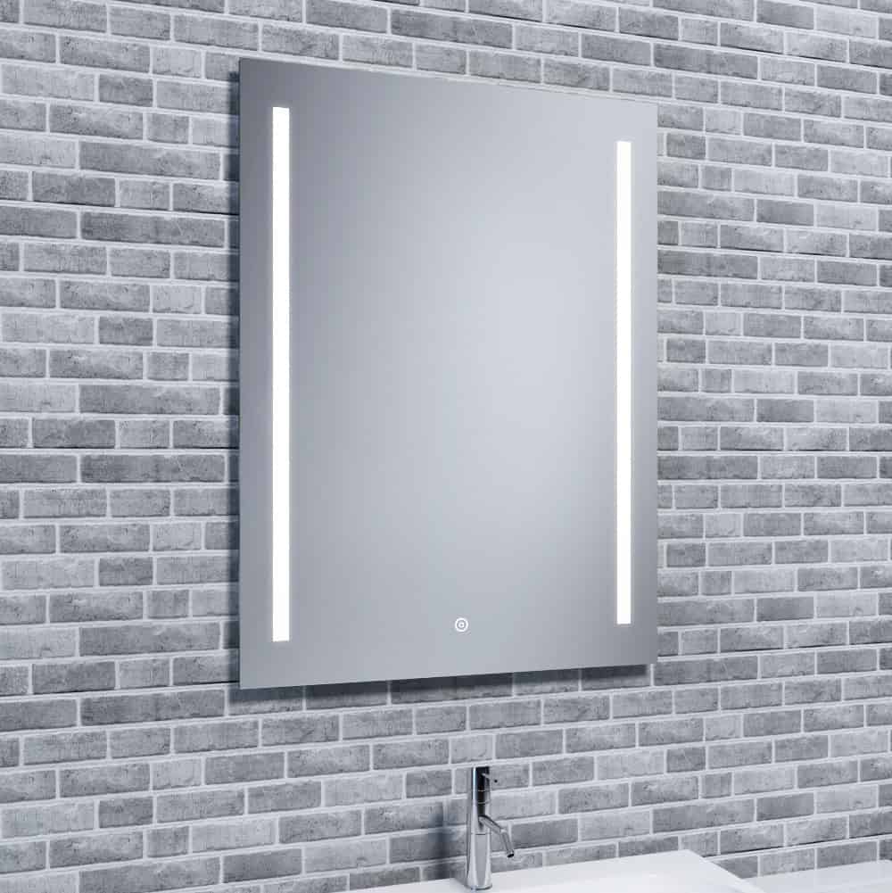 Jura Modern Bathroom Led Mirror With, Illuminated Mirrors For Bathrooms With Shaver Socket