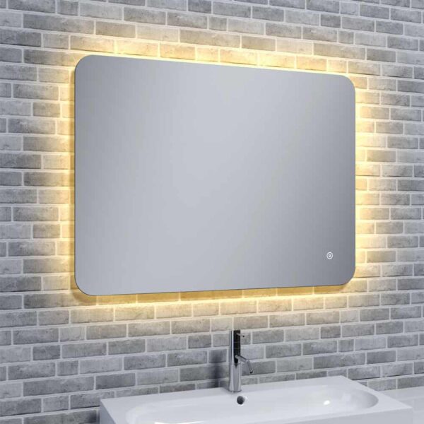 Rona Slim, Illuminated LED Mirror With Mood Light with Demister Best Quality & Price, Energy Saving / Economic To Run Buy Online From Adax SolAire UK Shop 5