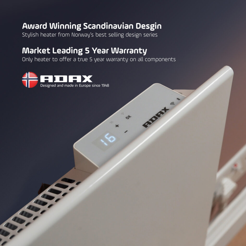 ADAX Neo WiFi Low Profile Smart Electric Heater, Wall Mounted With ...