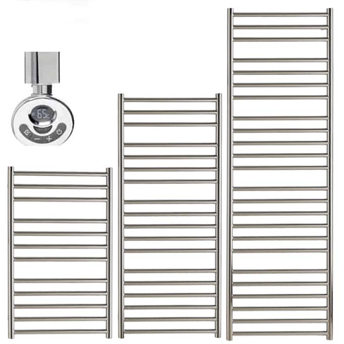 Braddan Stainless Steel Heated Towel Rail / Warmer – R3 Electric + Thermostat, Timer Best Quality & Price, Energy Saving / Economic To Run Buy Online From Adax SolAire UK Shop