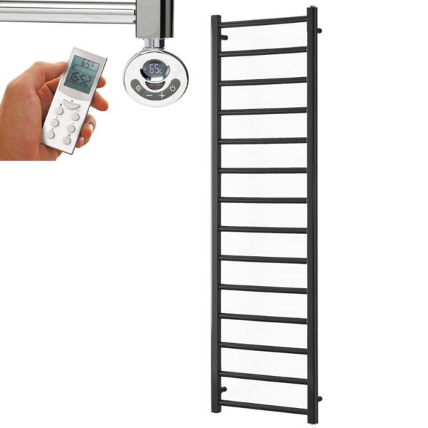 Alpine Anthracite Heated Towel Rail / Warmer – Electric + Thermostat, Timer Best Quality & Price, Energy Saving / Economic To Run Buy Online From Adax SolAire UK Shop 10