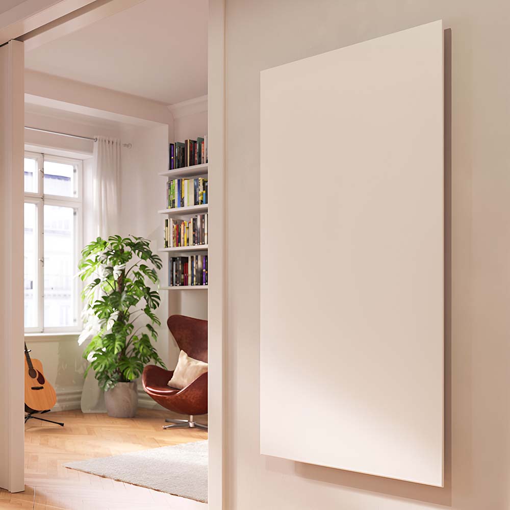 Welltherm Metal Infrared Electric Heater / Slim Flat Panel White Slimline Wall Mounted, Made in Germany Best Quality & Price, Energy Saving / Economic To Run Buy Online From Adax SolAire UK Shop