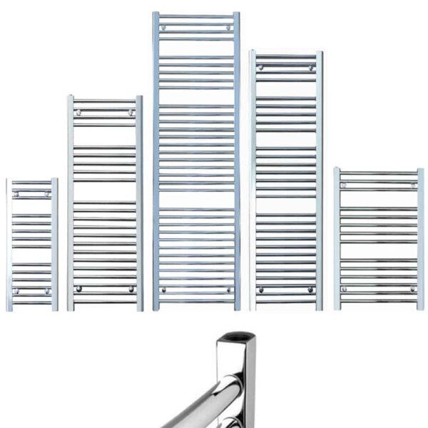 Bray Straight Towel Warmer / Heated Towel Rail Radiator, Chrome – Central Heating Best Quality & Price, Energy Saving / Economic To Run Buy Online From Adax SolAire UK Shop 2