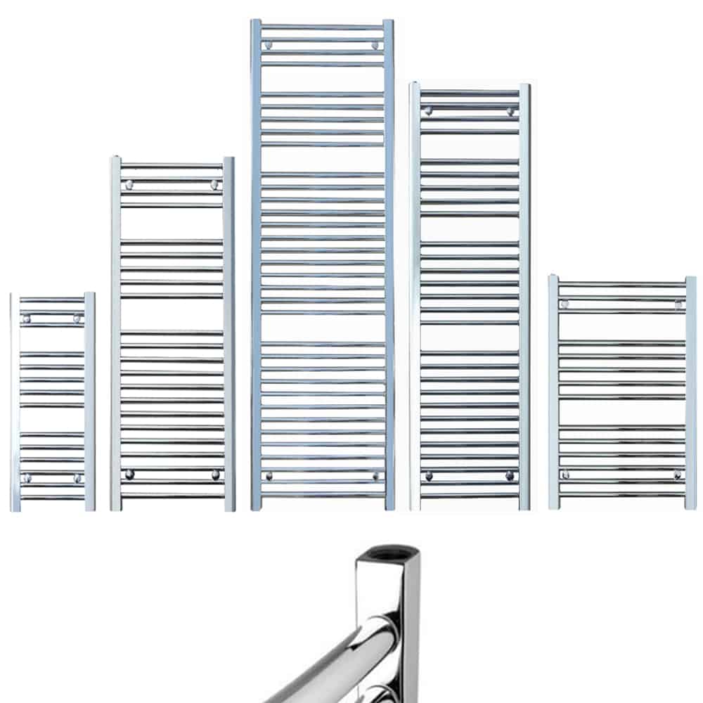 Bray Straight Towel Warmer / Heated Towel Rail Radiator, Chrome – Central Heating Best Quality & Price, Energy Saving / Economic To Run Buy Online From Adax SolAire UK Shop
