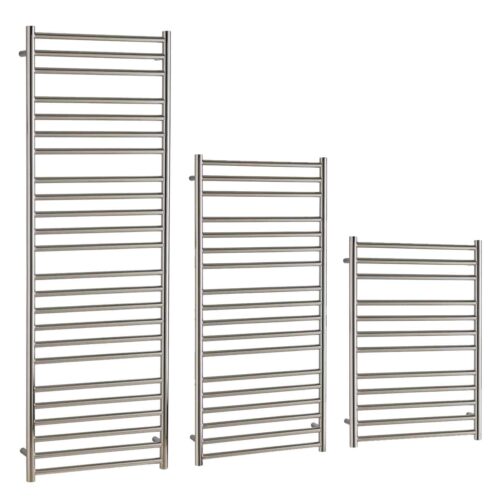 BRADDAN Stainless Steel Modern Towel Warmer / Heated Towel Rail – Central Heating Best Quality & Price, Energy Saving / Economic To Run Buy Online From Adax SolAire UK Shop