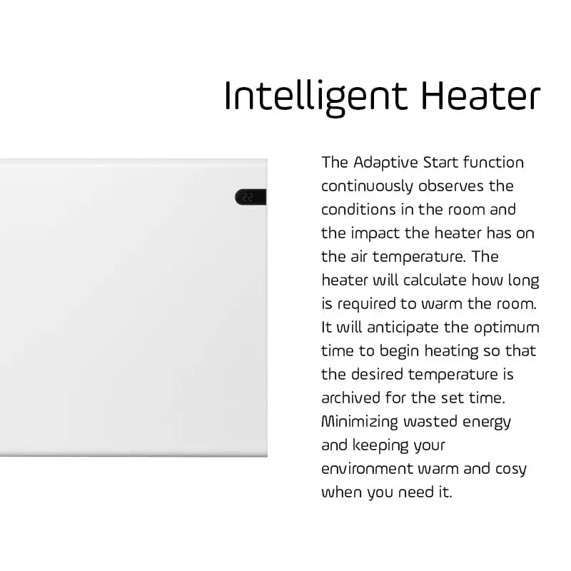 ADAX NEO Modern Electric Skirting Wall Heater / Convector Radiator, Flat Panel