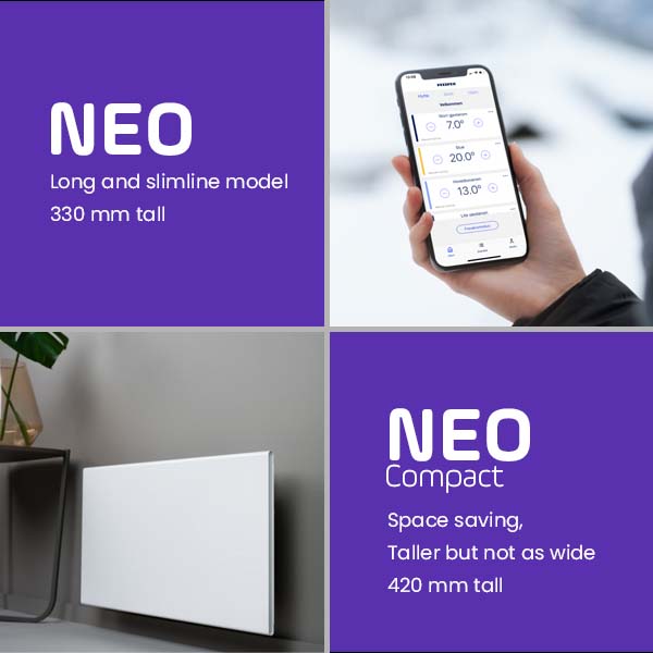 ADAX NEO WIFI Modern Electric Wall Heater, Home Automation Heating, IPX4, LOT 20 Reg Compliant Best Quality & Price, Energy Saving / Economic To Run Buy Online From Adax SolAire UK Shop 19
