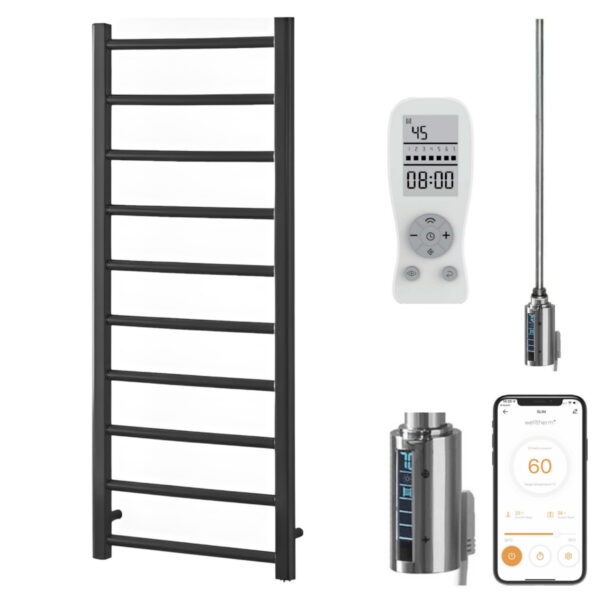 Alpine Anthracite | Smart Electric Towel Rail with Thermostat, Timer + WiFi Control Best Quality & Price, Energy Saving / Economic To Run Buy Online From Adax SolAire UK Shop 6