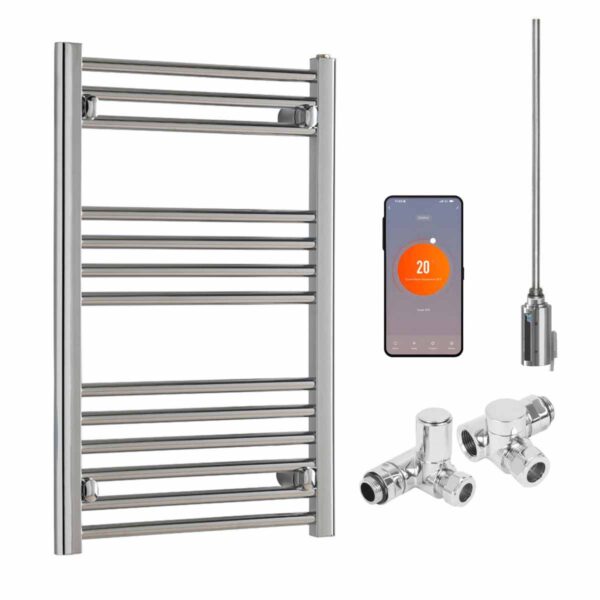 Bray Straight Chrome | Dual Fuel Towel Rail with Thermostat, Timer + WiFi Control Best Quality & Price, Energy Saving / Economic To Run Buy Online From Adax SolAire UK Shop 17