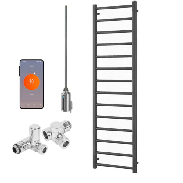 Alpine Anthracite | Dual Fuel Towel Rail with Thermostat, Timer + WiFi Control Best Quality & Price, Energy Saving / Economic To Run Buy Online From Adax SolAire UK Shop 17