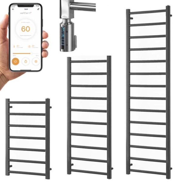 Alpine Anthracite | Smart Electric Towel Rail with Thermostat, Timer + WiFi Control Best Quality & Price, Energy Saving / Economic To Run Buy Online From Adax SolAire UK Shop 13