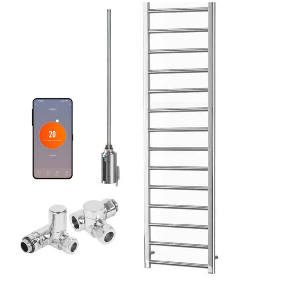 Alpine Chrome | Dual Fuel Towel Rail with Thermostat, Timer + WiFi Control Best Quality & Price, Energy Saving / Economic To Run Buy Online From Adax SolAire UK Shop 15