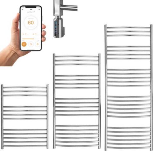 Stainless Steel | Smart Electric Towel Rail with Thermostat, Timer + WiFi Control Best Quality & Price, Energy Saving / Economic To Run Buy Online From Adax SolAire UK Shop