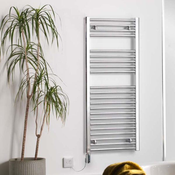 Bray Straight Chrome | Smart Electric Towel Rail with Thermostat, Timer + WiFi Control Best Quality & Price, Energy Saving / Economic To Run Buy Online From Adax SolAire UK Shop 15