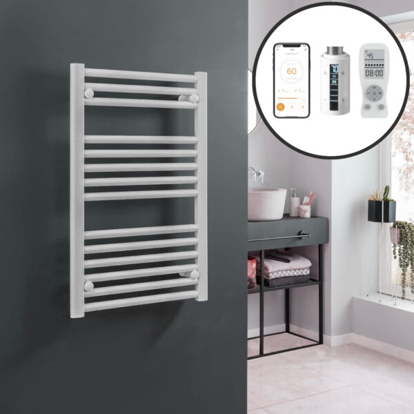 Bray Straight White | Smart Electric Towel Rail with Thermostat, Timer + WiFi Control Best Quality & Price, Energy Saving / Economic To Run Buy Online From Adax SolAire UK Shop 9