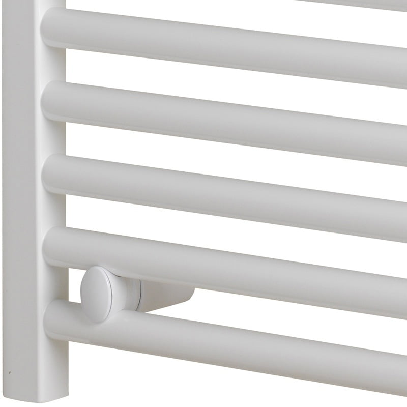 Bray Straight Heated Towel Rail / Warmer, White – Dual Fuel, Thermostat + Timer Best Quality & Price, Energy Saving / Economic To Run Buy Online From Adax SolAire UK Shop 10