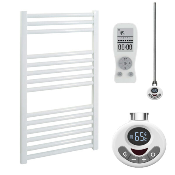 Bray Straight Towel Warmer / Heated Towel Rail, White – Electric, Thermostat + Timer Best Quality & Price, Energy Saving / Economic To Run Buy Online From Adax SolAire UK Shop 6