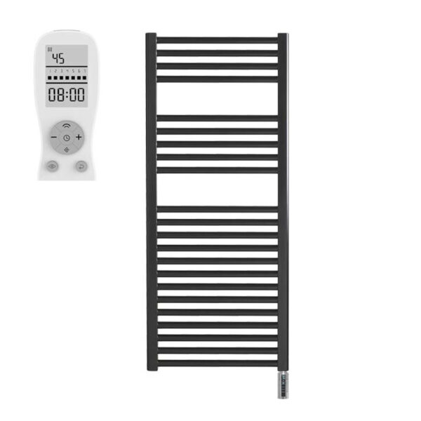 Bray Straight Black | Smart Electric Towel Rail with Thermostat, Timer + WiFi Control Best Quality & Price, Energy Saving / Economic To Run Buy Online From Adax SolAire UK Shop 14