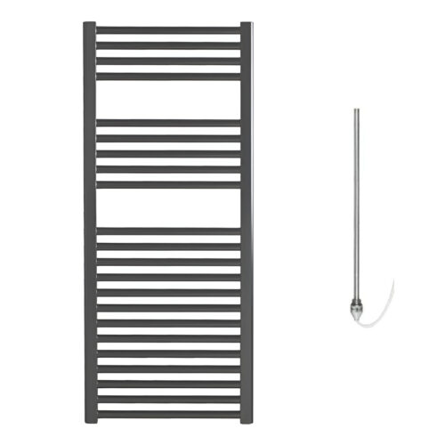 Bray Anthracite Straight Heated Towel Rail Radiator – Electric Best Quality & Price, Energy Saving / Economic To Run Buy Online From Adax SolAire UK Shop