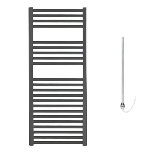 Bray Anthracite Straight Heated Towel Rail Radiator – Electric Best Quality & Price, Energy Saving / Economic To Run Buy Online From Adax SolAire UK Shop 2