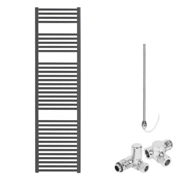 Bray Anthracite Straight Heated Towel Rail Radiator – Dual Fuel Best Quality & Price, Energy Saving / Economic To Run Buy Online From Adax SolAire UK Shop 5