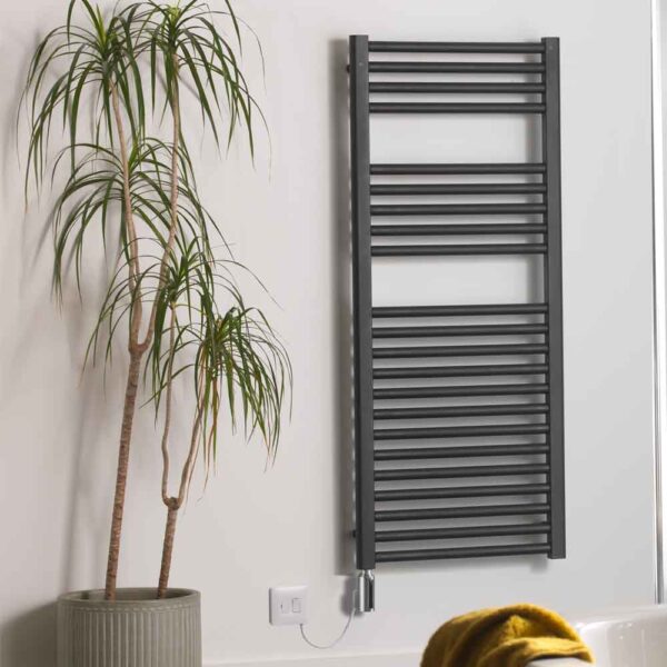 Bray Straight Anthracite Heated Towel Rail – WiFi Control, Thermostat and Timer Best Quality & Price, Energy Saving / Economic To Run Buy Online From Adax SolAire UK Shop 4