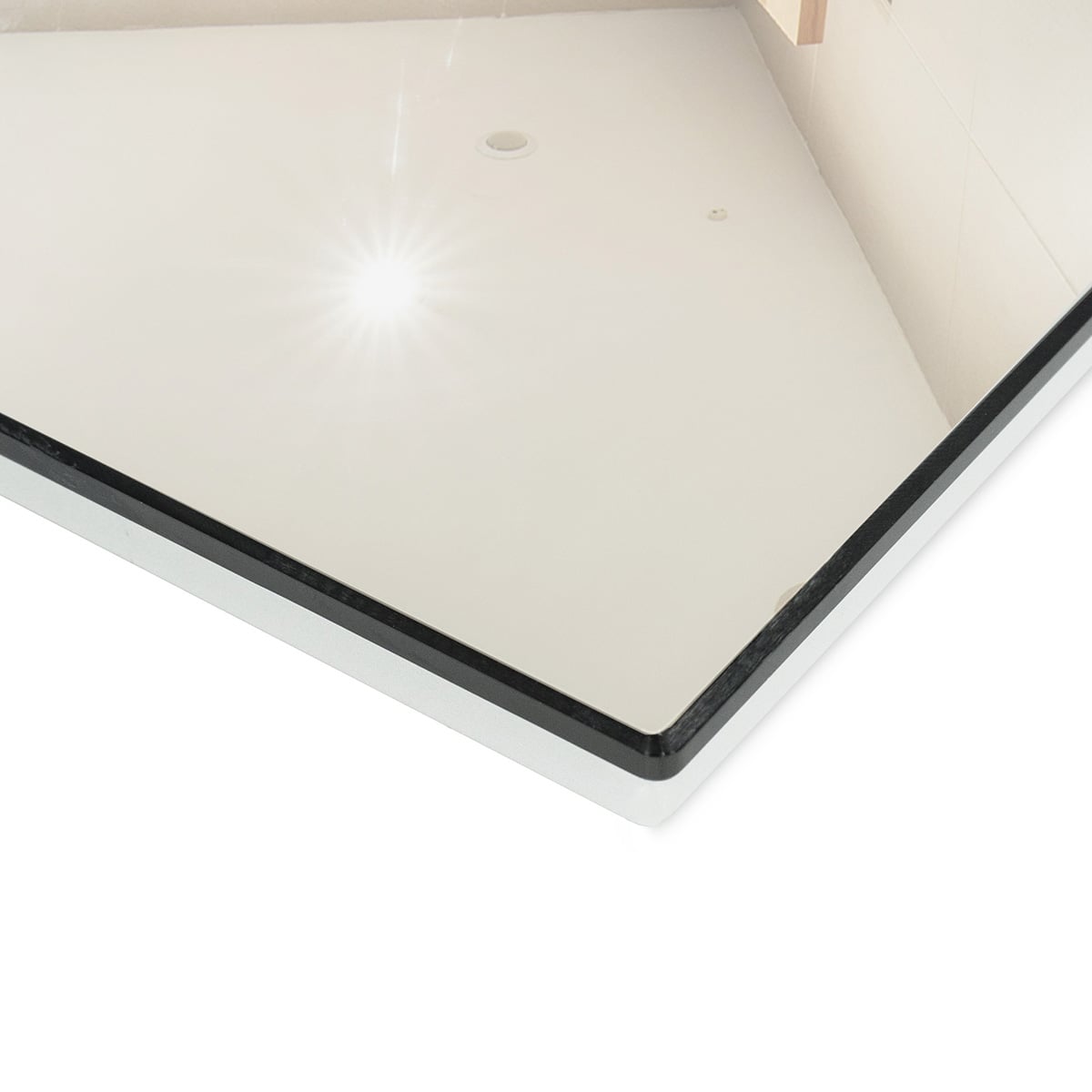 Sleek Mirror Infrared Heater Modern Bathroom Corner