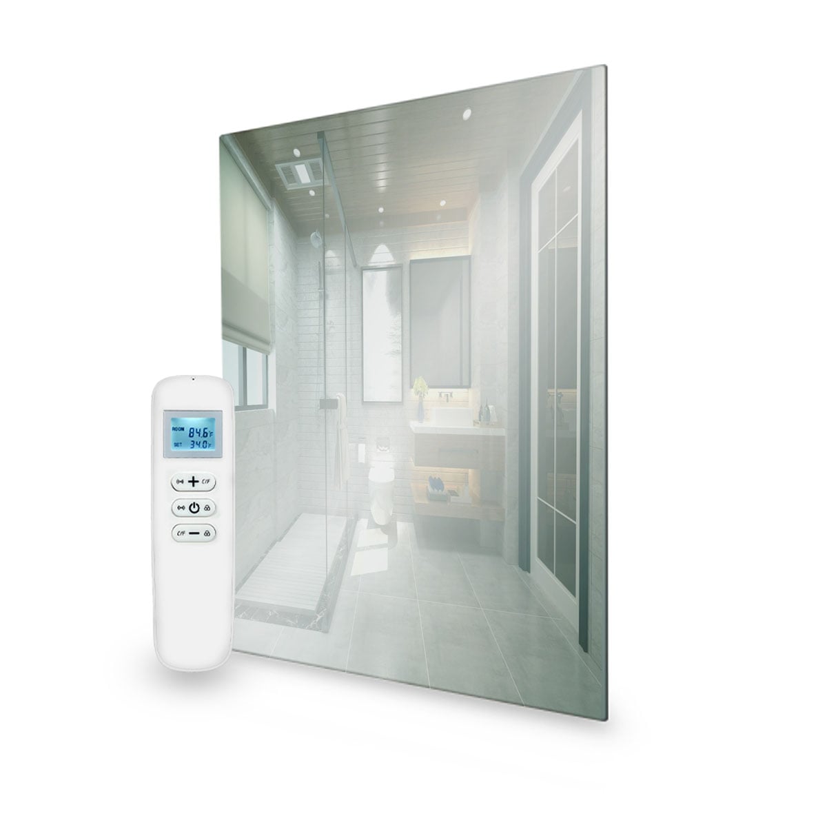 Mirror WiFi Infrared Panel Heater 450W Remote