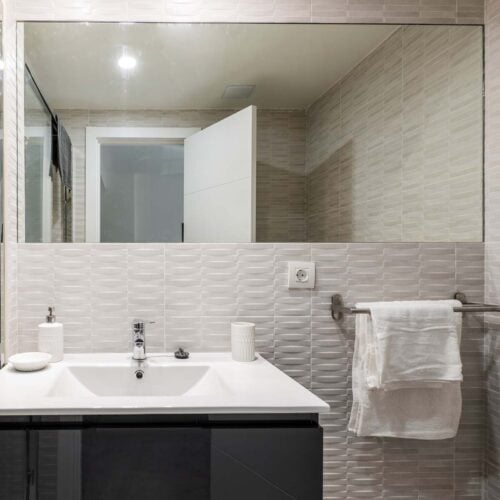 Mirror WiFi Infrared Panel Heater In Bathroom 700W 2