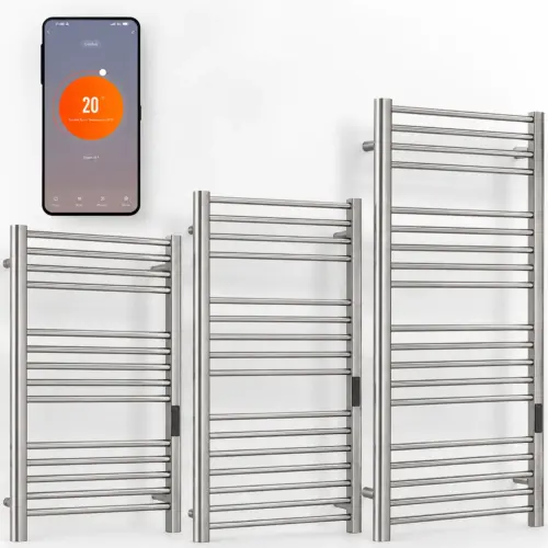 SolAire Sulby Dry Electric Towel Rail Brushed 800mm